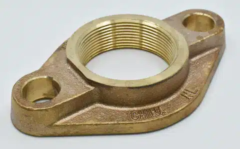 Brass Threaded Flange Set (2 oval threaded)