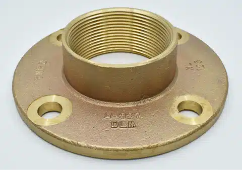 Brass Threaded Flange Set (3 round threaded)