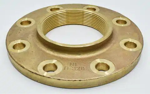 Brass Threaded Flange Set (4 round threaded)